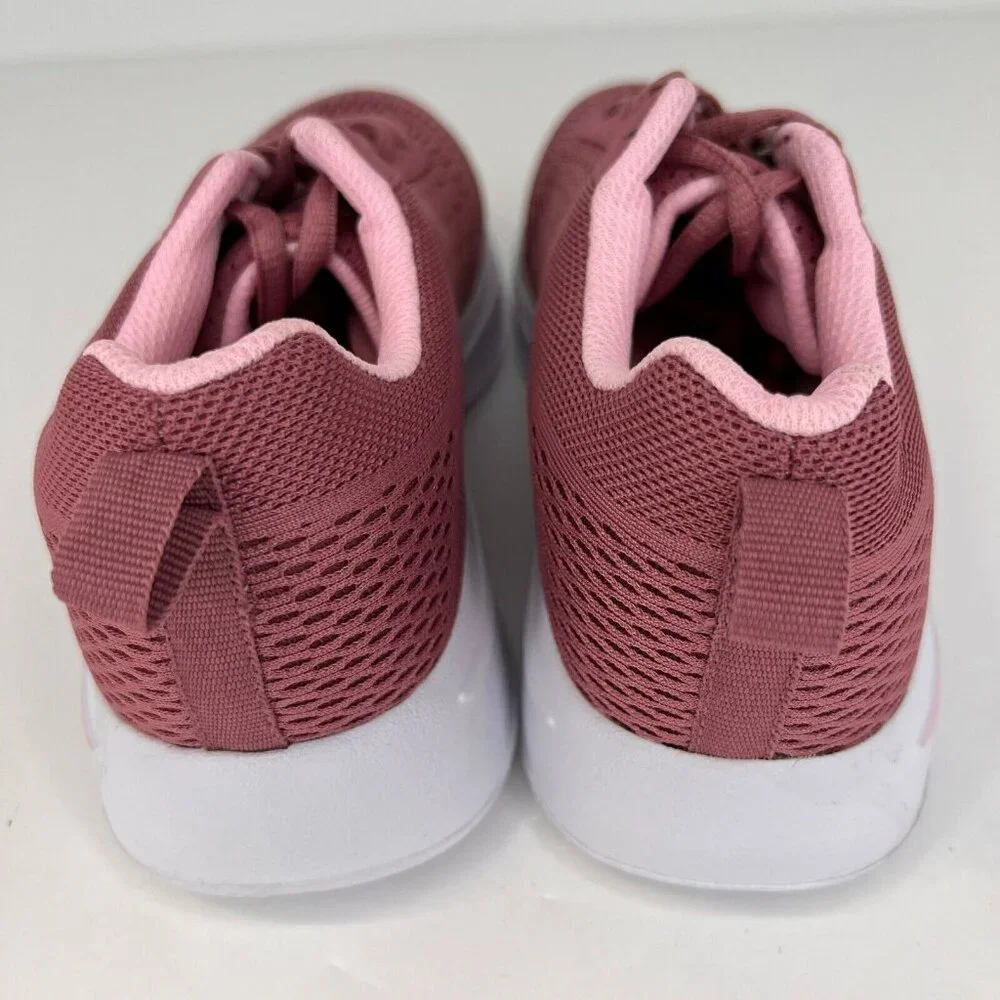 Athletic Works Womens Pink Comfort Lace Up Arch Support Size 6 Running Shoes